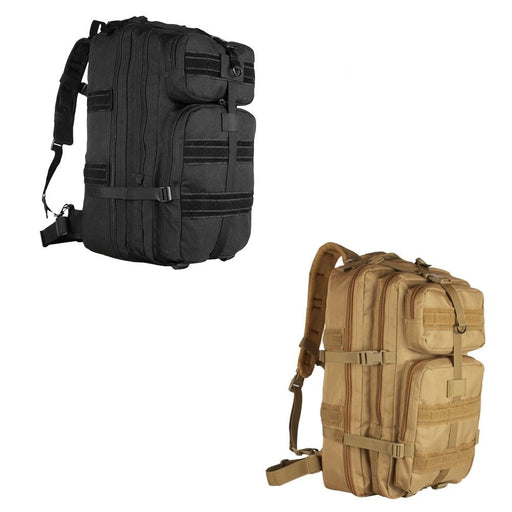 two backpacks one black one tan