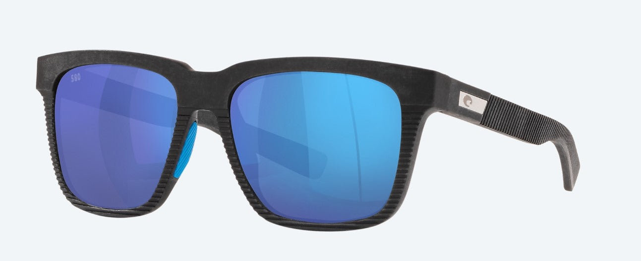 black sunglasses with blue purple lenses